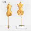 Plus-Size Fabric-Wrapped Mannequin: Women's Half-Body Display Stand, Pin-able for Clothing Store Window.