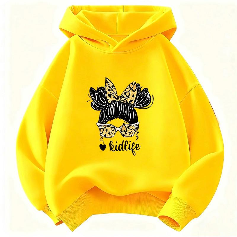 Leopard Print Kid Life Cute Hoodie Kids Children's Sweatshirt Cute Harajuku Hoody for Boys Girls Autumn Winter Casual Hoodies