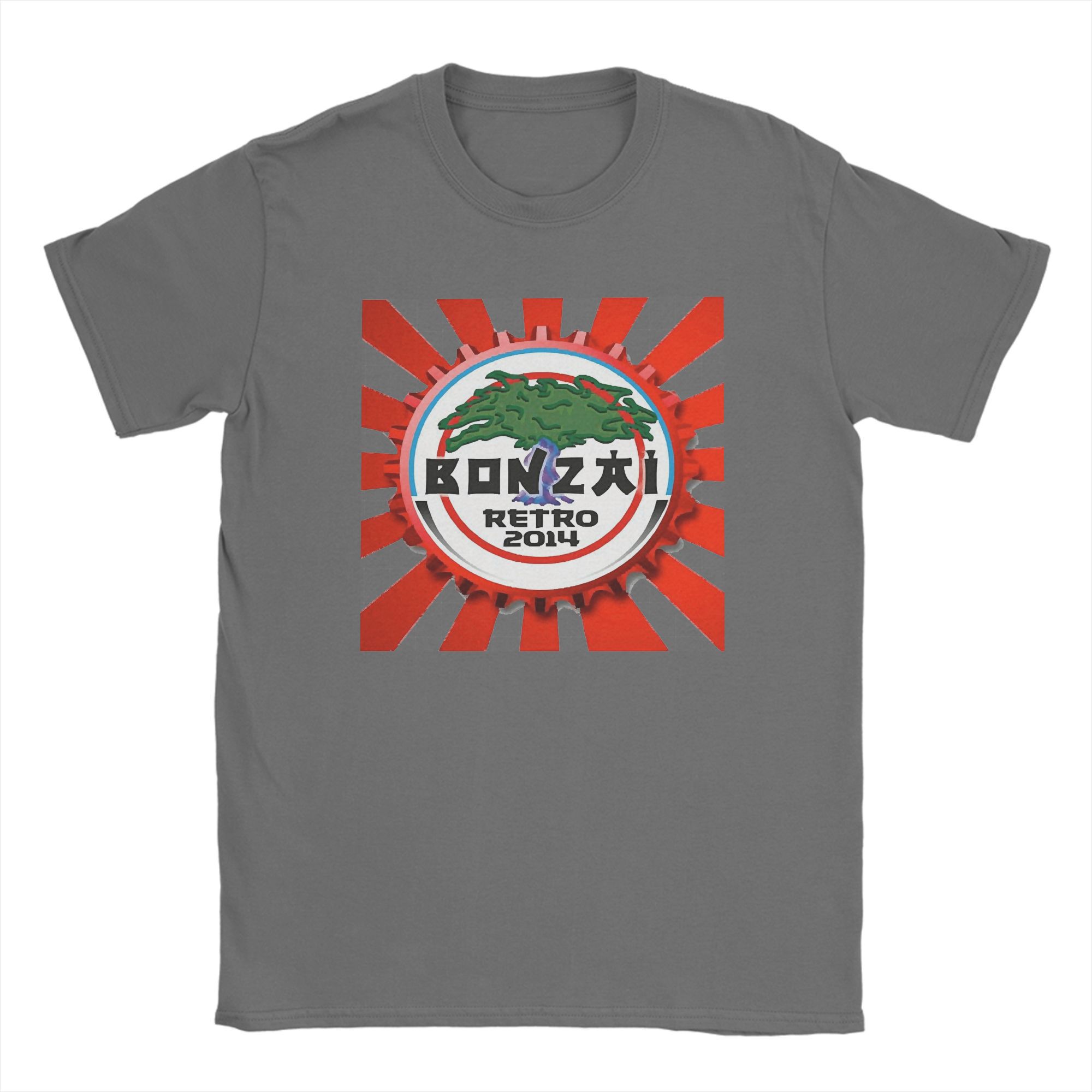 

Bonzai Records Men T Shirt Novelty Tee Shirt Short Sleeve Crew Neck T-Shirts Pure Cotton Plus Size Tops M