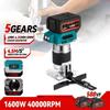 1600W 5 Speeds Brushless Electric Hand Trimmer Portable Woodworking Engraving Slotting Power Tool Cordless Wood Router
