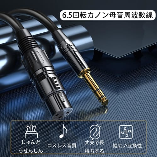 TRkin 6.35mm Male to XLR Female Conversion Cable Balanced Microphone Cable Female-Male Audio Microphone Cable 1m