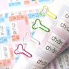 Creative Bone-Shaped Paper Clips: 100-Piece Colored Metal Bookmark and Office Stationery Set