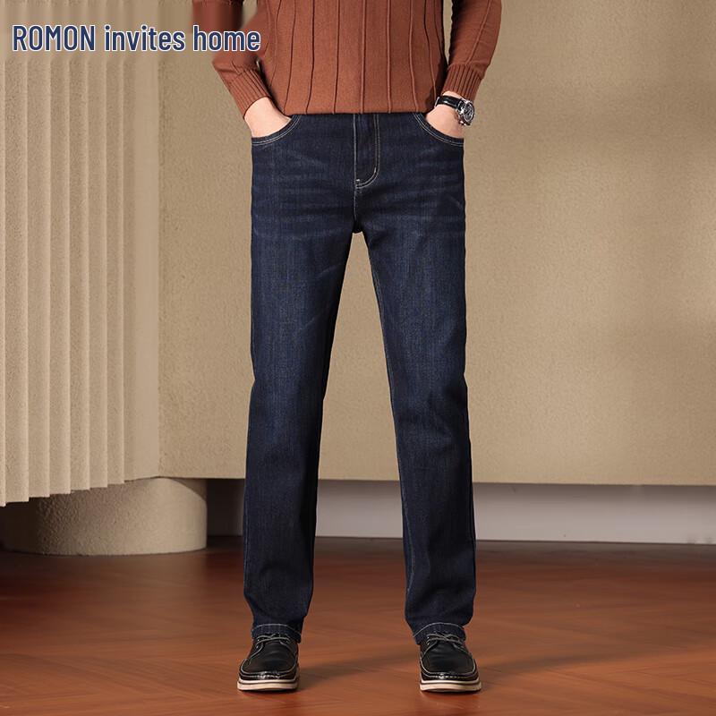 ROMON Men s Straight-Leg Stretch Casual Jeans 38