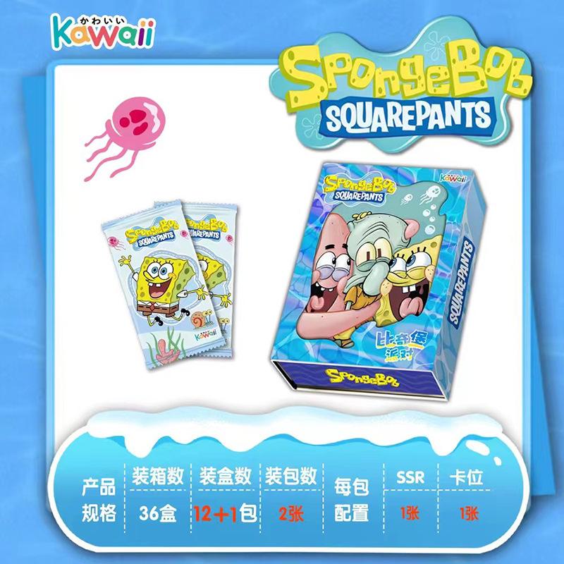 KB 48 Boxes Collection SpongeBobs Card Patrick Star Squidward Mr.Krabs SquarePant Laser Ticket Play Card
