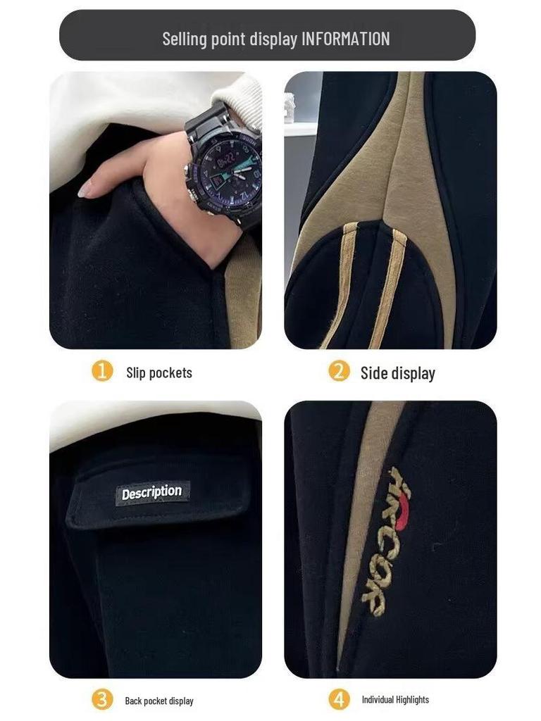 Boys' Warm Velvet Sweatpants - Versatile Casual Pants for Kids (Winter/Spring/Fall 2026)