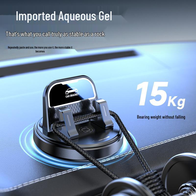 360° Rotatable Car Phone Holder with Suction Cup for Dashboard & Console - Easy Install, Dual Use Navigation Mount