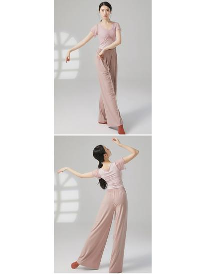 Top de Manga Curta para Dança Moderna Feminino