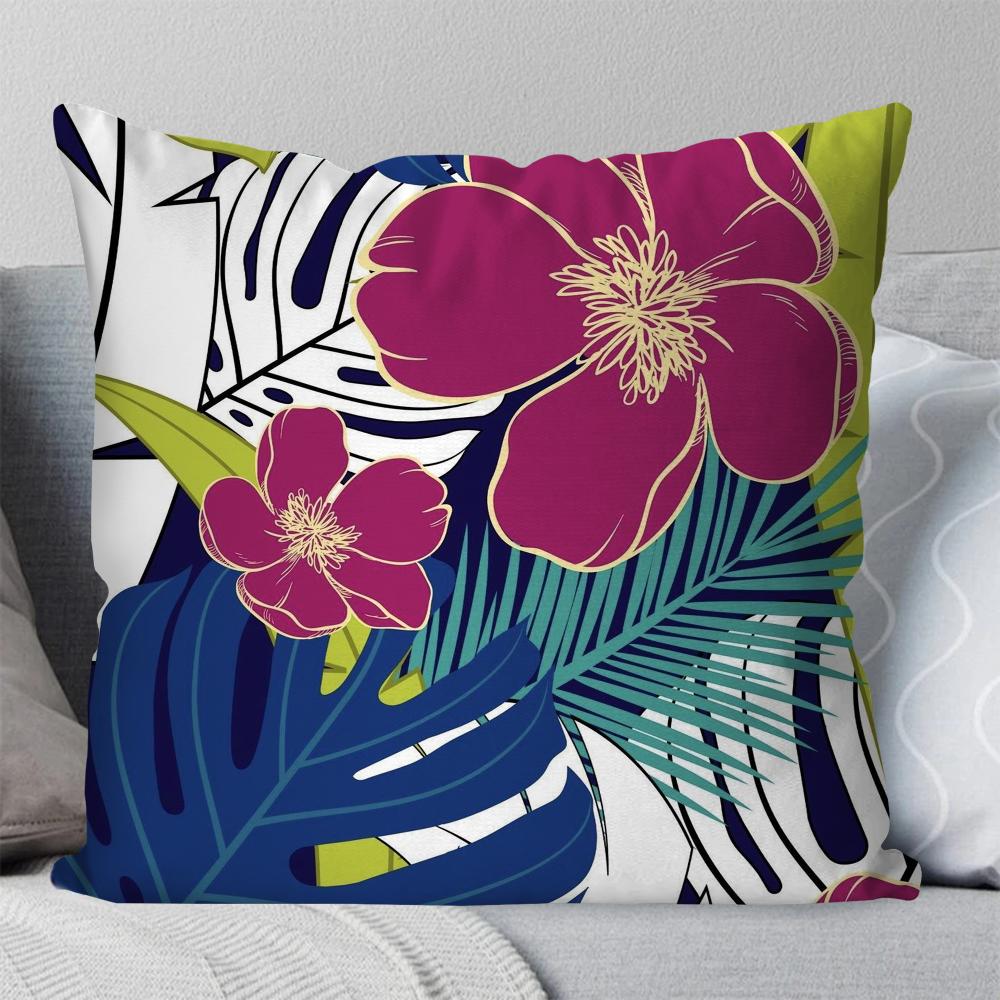 

Красочные цветы Наволочка для подушки Квадратная подушка Спальня Диван Досуг Комфортная подушка Автомобиль Гостиная Украшение дома 40X40 12x12Inch