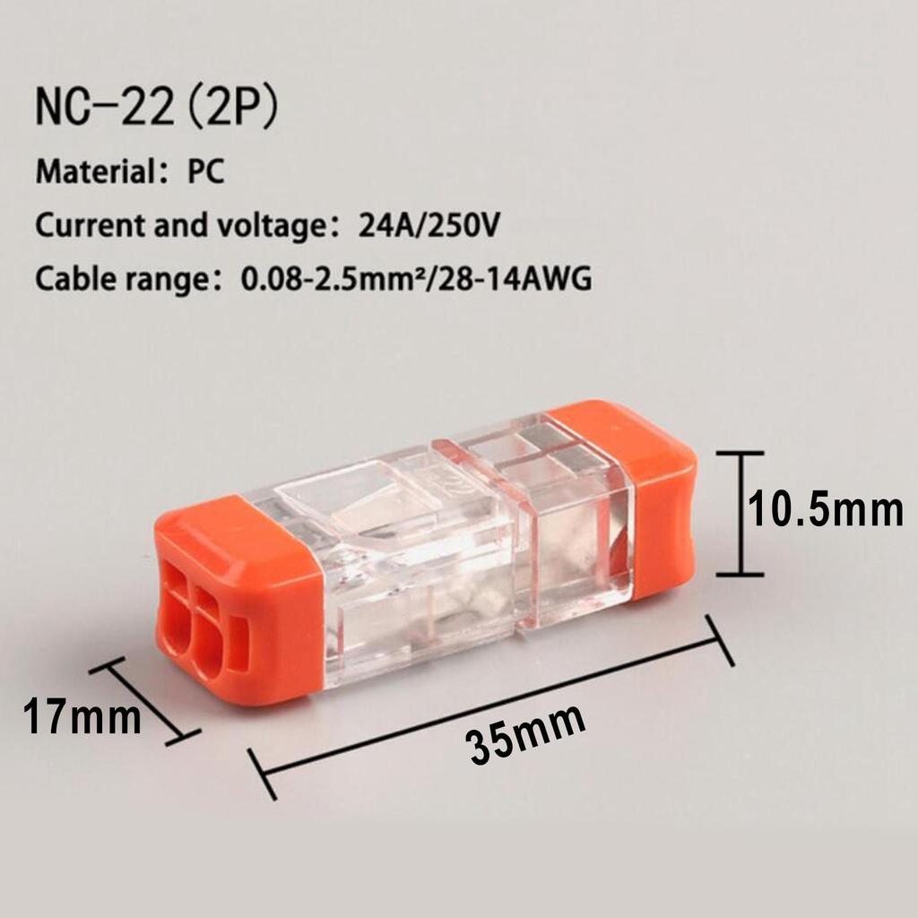 Compact Splicing Wire Connector Assortment 5x Lever Wiring Cable Connectors Terminal Loudspeakers