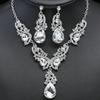 Jewelry Wholesale Fashion New Exquisite Necklace Earring Set Shiny Bride Jewelry Set Hot Selling Collarbone Necklace