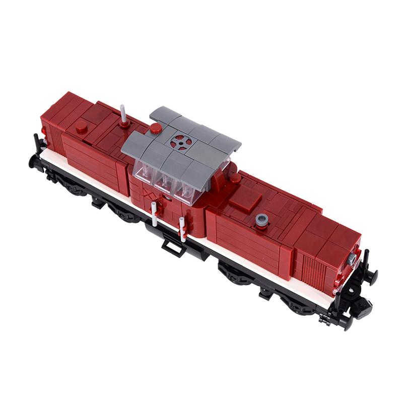 Creative V100 Diesel Locomotive Train Toys Model Rail Building Blocks Bricks DIY Technical Toys