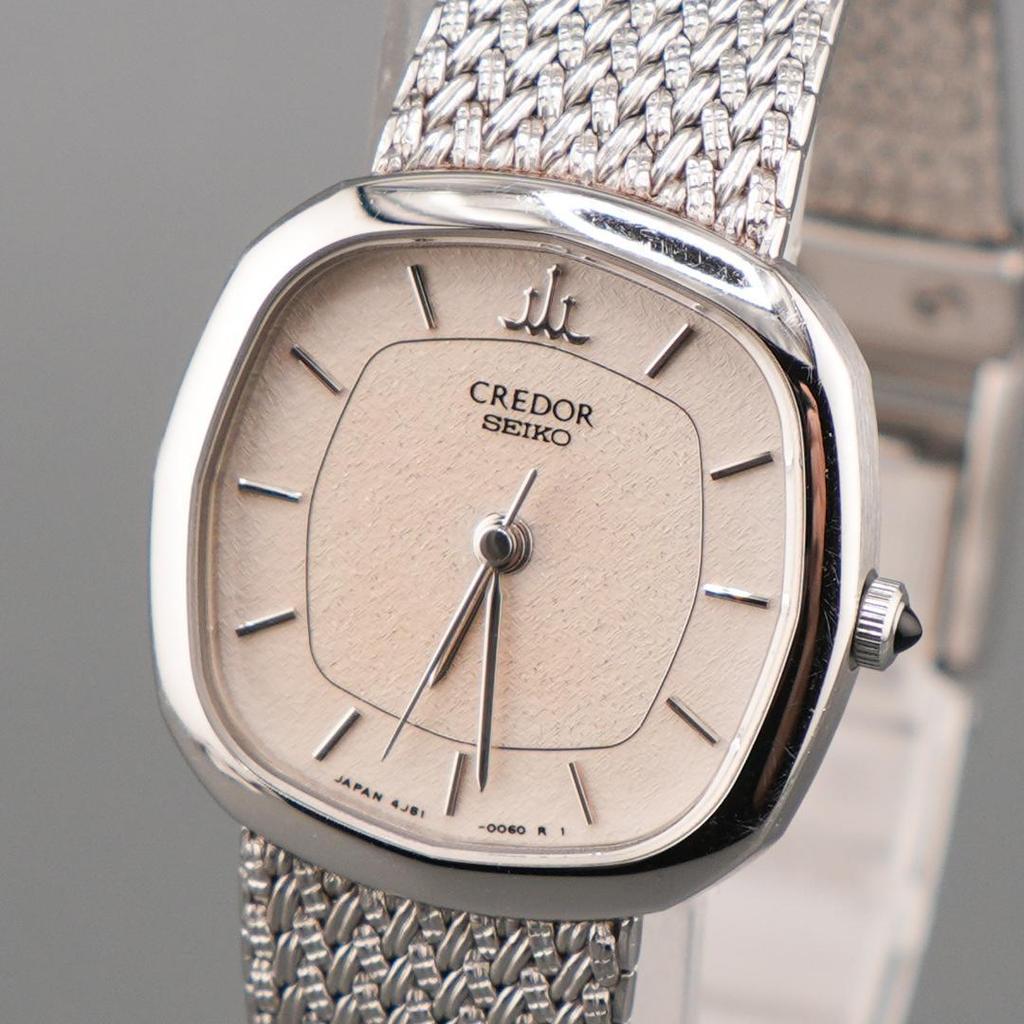 [USED] Working SEIKO CREDOR Square Silver Watch, Battery Operated, Quartz Movement