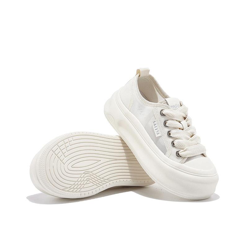 Thick Bottom Heightened Easy Wear Shoes Women's Summer New Fashion All-Matching Mesh Breathable Casual Sports Skate Shoes