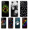 Hundepfotenabdruck Niedliche Handyhülle Cover für Redmi 12 Note 10 11 11T 7 8 8T 9 K40 Gaming 9A 9C Pro Plus 5G Transparente Hülle Taschen