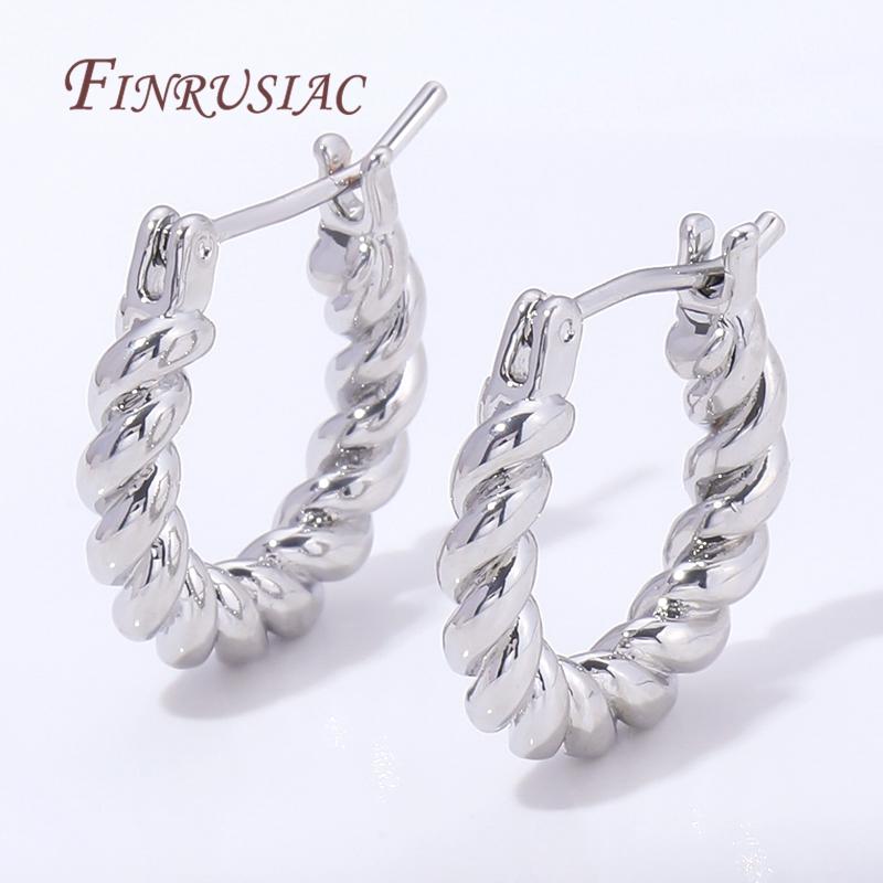 1/2/3Pairs 18K Gold Plated Vintage Twisted Hoop Earrings For Women,Circle Hoops Party Jewelry,Earrings Accessories