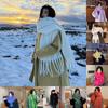 Fashion Warm Winter Cashmere Scarf Solid Color Soft Long Tassel Scarves Mohair Thickened Shawl Wrap Women