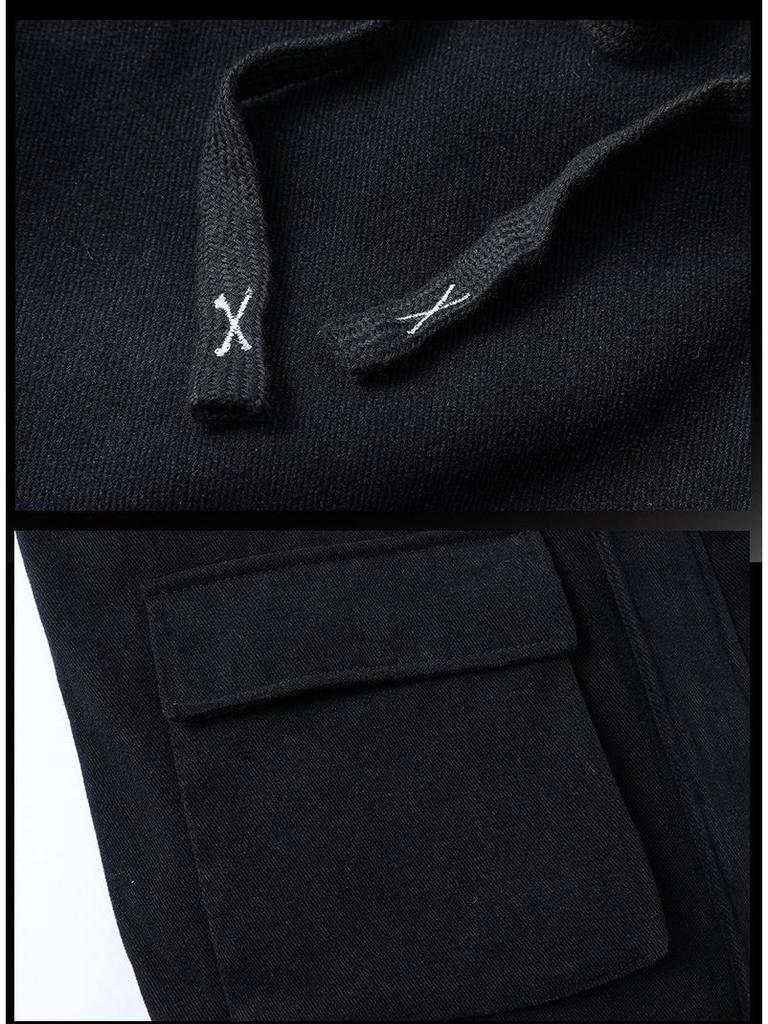 Trendy Mid-Length Men’s Winter Denim Parka with Plus Velvet Hood