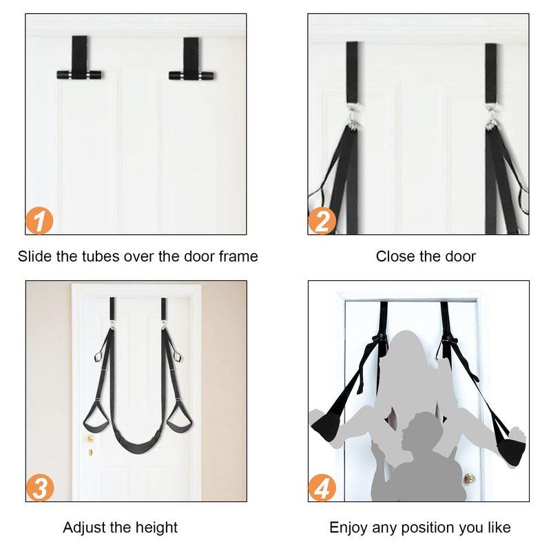 New Door Sex Swing with Seat Bondage Bondage Adjustable Straps Hanging Love Slings for Women Couples SM Adult Sex Game Products