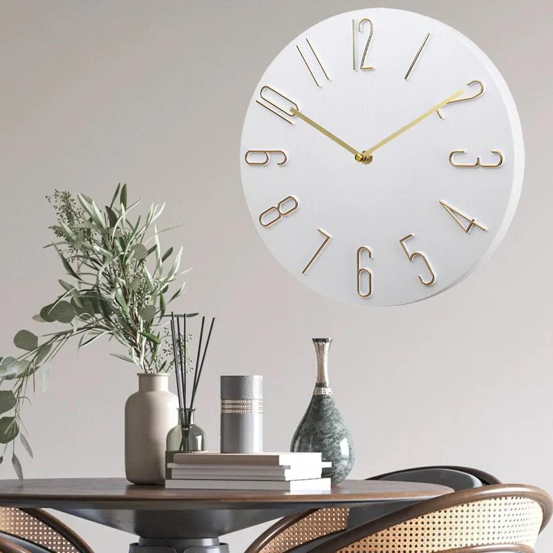 8 Inch Modern Simple Fashion Wall Clock For Bedroom, Study, Living Room Silent Decorative Clock