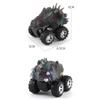 6Pcs Pack - Boy Racing Dinosaur Toy Shatter-resistant Dinosaur Pull Back Car Simulation Tyrannosaurus Triceratops Model Off-road Vehicle