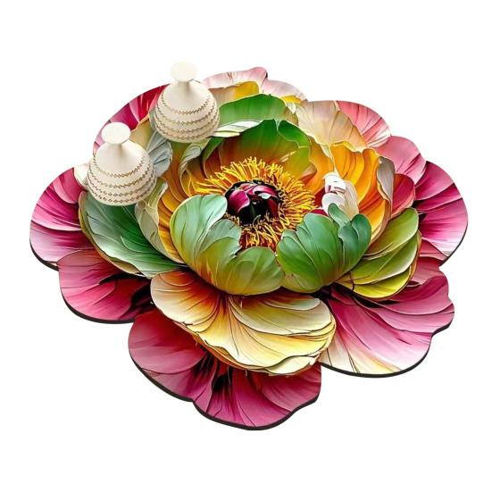 Yousheng 3D Dish Drying Mat Absorbent Kitchen Drying Mat Floral Reusable Washable Dish Drying Pad Non-slip Dish Rack Mats for Kitchen Counter