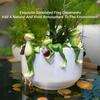 Resin Hanging Frog Figurine Planter Pot Decorations Funny Drinking Frog Statue Flower Pot Edge Animal Ornament Garden Decors