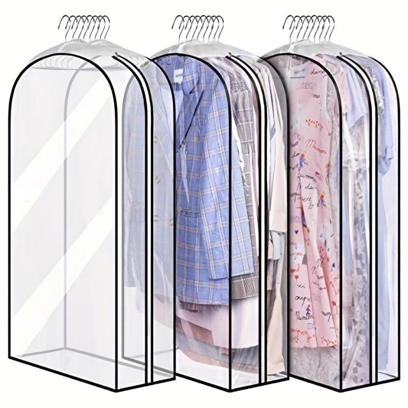 Transparent Canvas Clothing Bag Large Capacity Clothing Dust Cover Cloth Moisture Proof Dust Proof Storage Bag Home Accessories