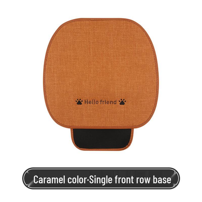 Puppy Cartoon Sunglasses Car Seat Cushion for Kia Models, All-Season Cotton Linen