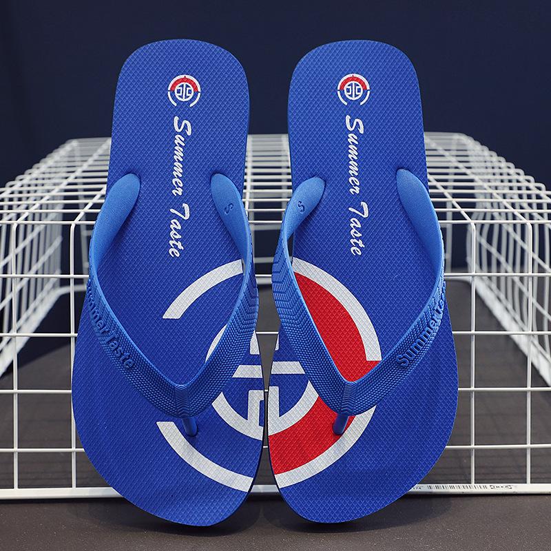 Fashion New Men's Anti-Slip Flip Flops Trendy Couples Beach Sandals Unique Patterns Durable Outdoor Unisex Summer Slides for Casual Wear