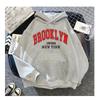 Spring Autumn Hoodies Printed Brooklyn Lette Streetwear Men Women Fashion Oversized Hoodie Tracksuits Unisex Clothing Coat