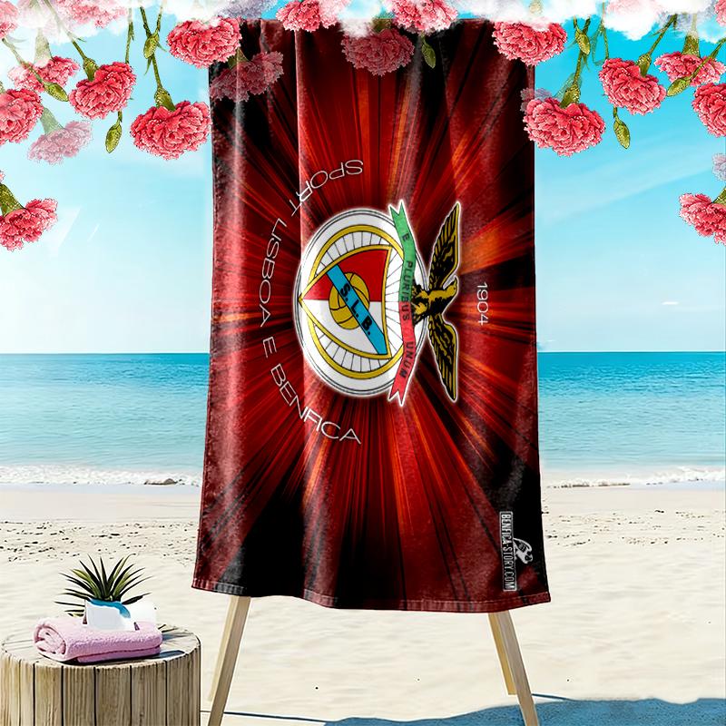1pz Telo da Spiaggia SL Benfica Regalo di Compleanno Ideale per la Famiglia, Un Telo da Spiaggia Vivace Adatto per Attività all'Aperto