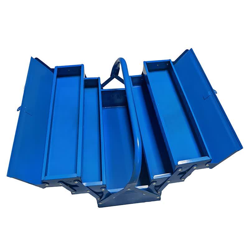 Portable 3-Layer Folding Metal Tool Box