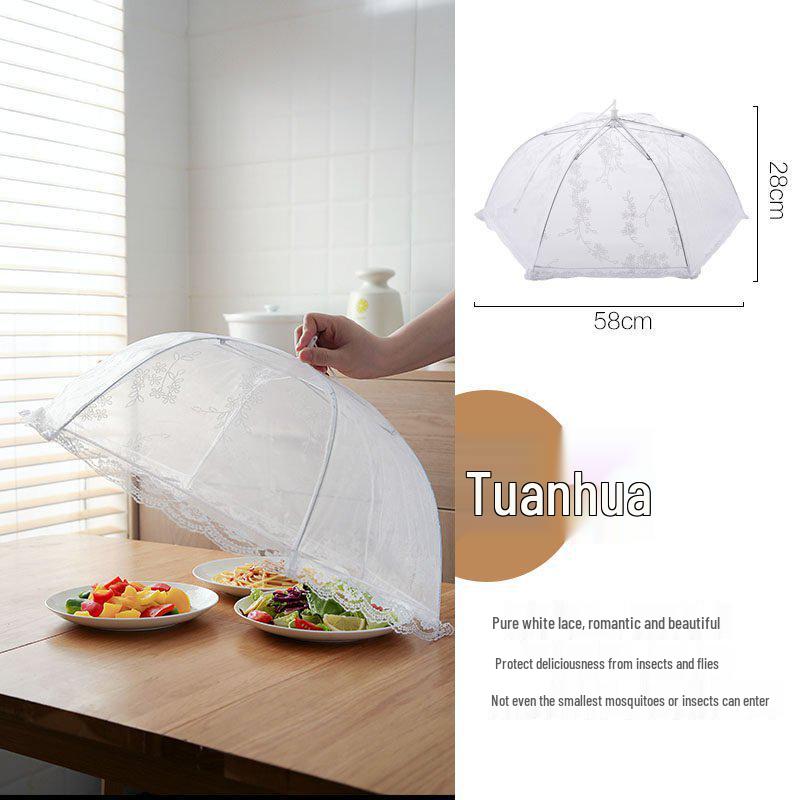 Foldable Mosquito Net Food Cover for Dining Table – Anti-Fly Shield for Meals and Vegetables
