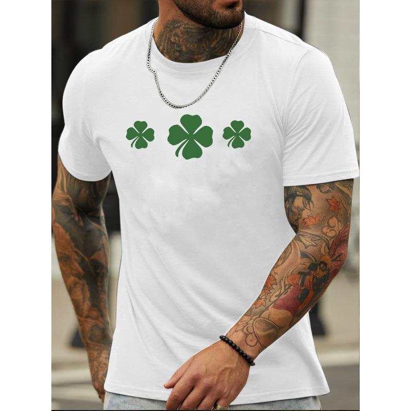 European sizes Men's Summer Fashion T-Shirt with Unique Graphic Print - Casual Round Neck, Machine Washable