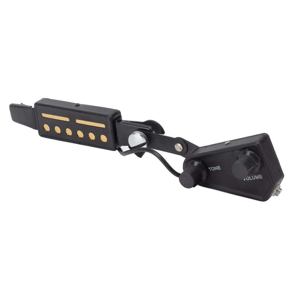 Soundhole Pickup Volume Tone Control 6 Hole Guitar Pickup for Acoustic Electric Guitar Black