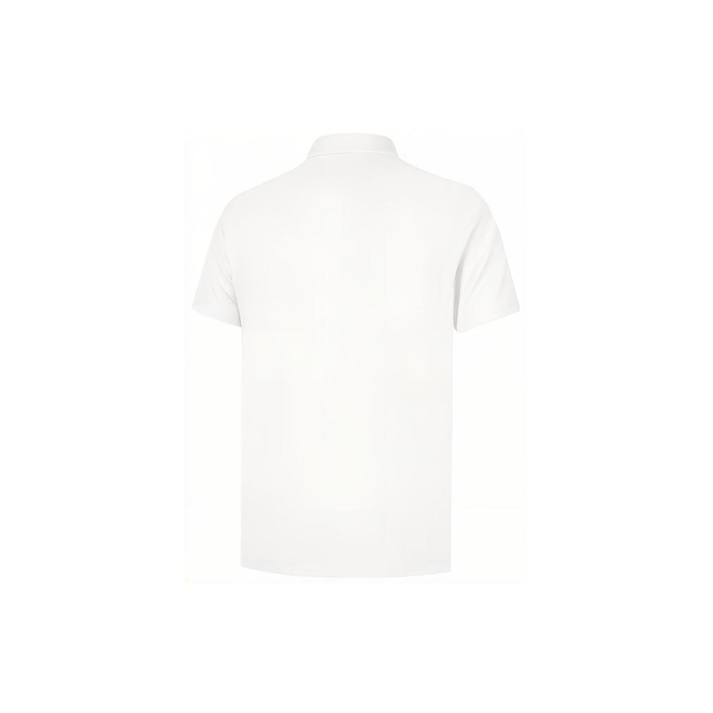 Li Ning Group Purchase Series Solid Color Casual Sports Polo Shirt Men Tops Standard-White APLU189-1