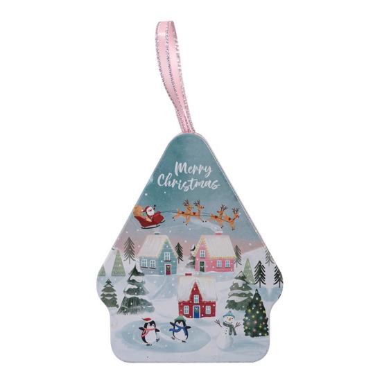 1/6 ks Vánoční krabička na cukroví Úložná nádoba se šňůrkou Snadné zavěšení Organizér na šperky Dekorace na vánoční stromeček