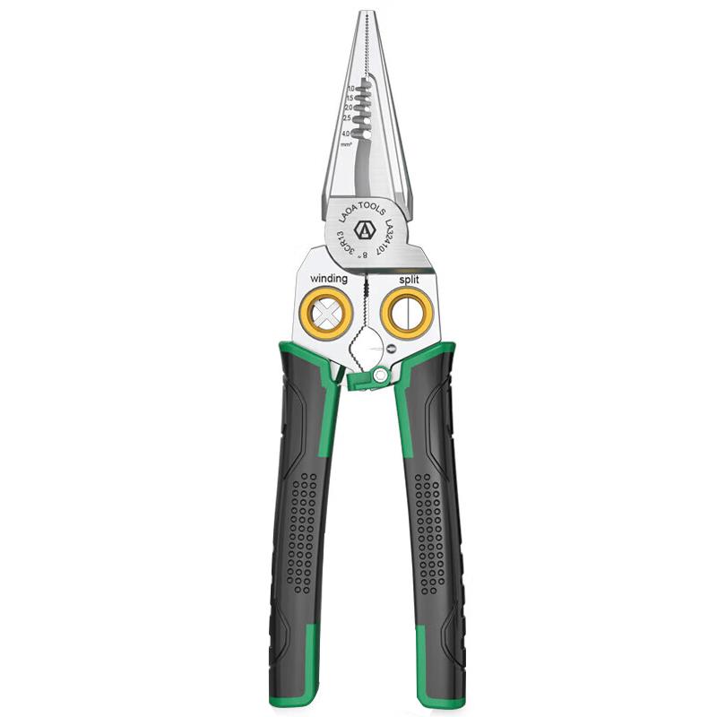 LAOA 7-in-1 Stainless Steel Multi-function Electrician Pliers