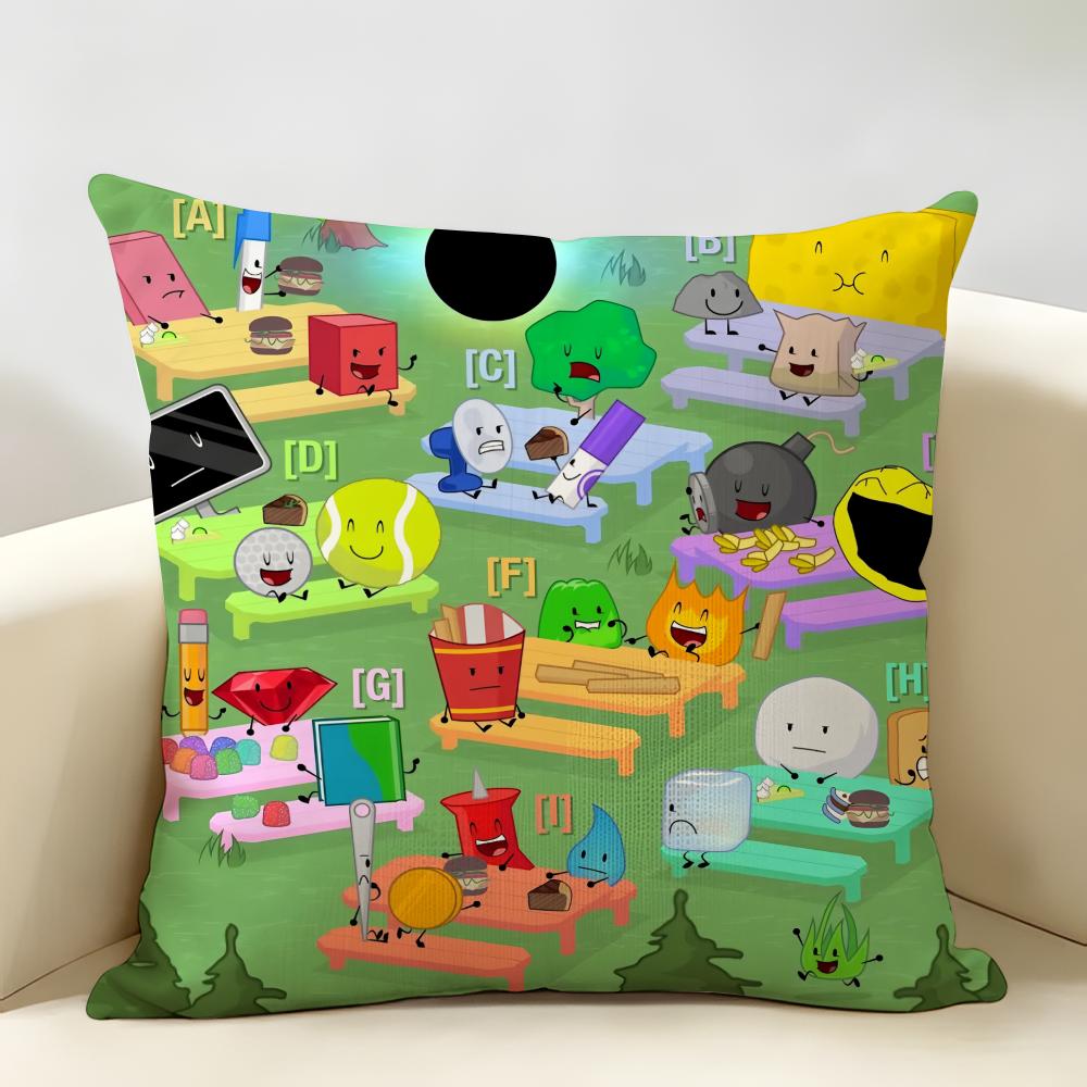 Cute BBattle For BFB Cushion Cover Natural Linen Organic Fabric DoubleSided Printing Room Sofa Decor Pillow Case