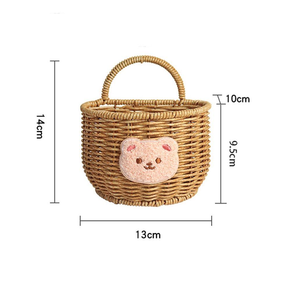 Úložný koš na cibuli, zázvor a česnek, imitace ratanu, ručně pletený ratanový koš do kuchyně