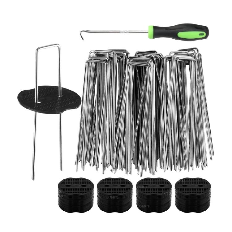 50Pcs U Shape Spikes Landscape Fabric Pin Stake Garden Stake Outdoor Plant Cover Spikes For Outdoor Yard Pathway Farm