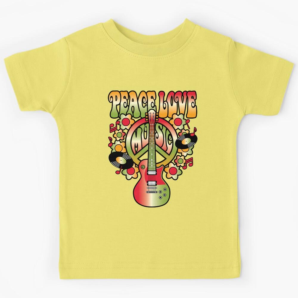 Peace-Love-Music Kids T-Shirt 130
