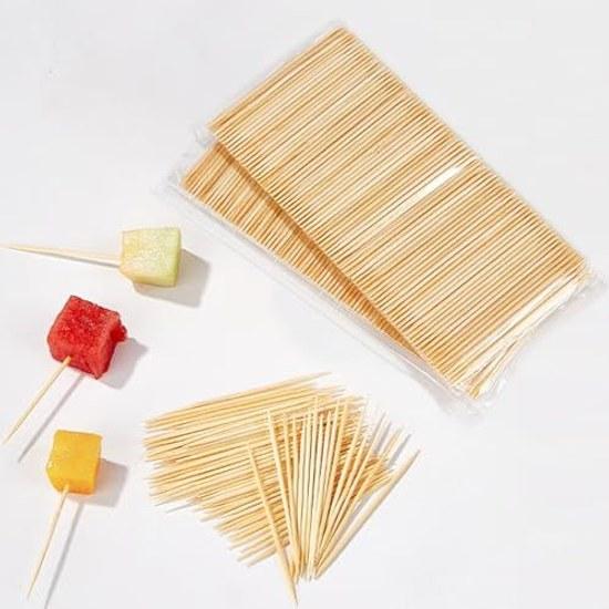 Bamboo toothpicks 800 pieces double-sided ultra-fine 1.5mm tip length 65mm material suitable everyday use subtle scent.