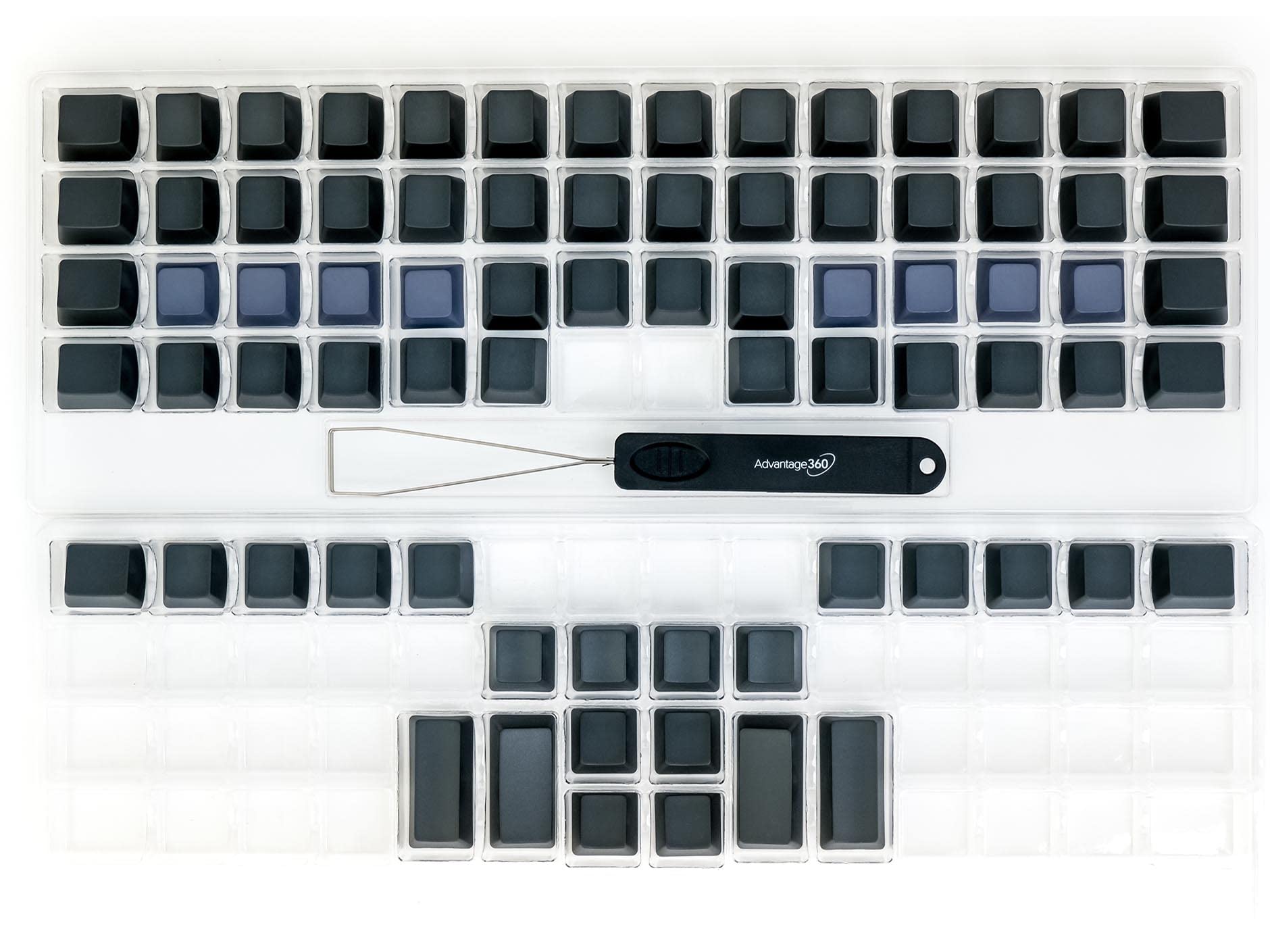 

Набір чистих ковпачків Advantage360 PBT Plastic 76 Key Set Logo Keycap Puller -