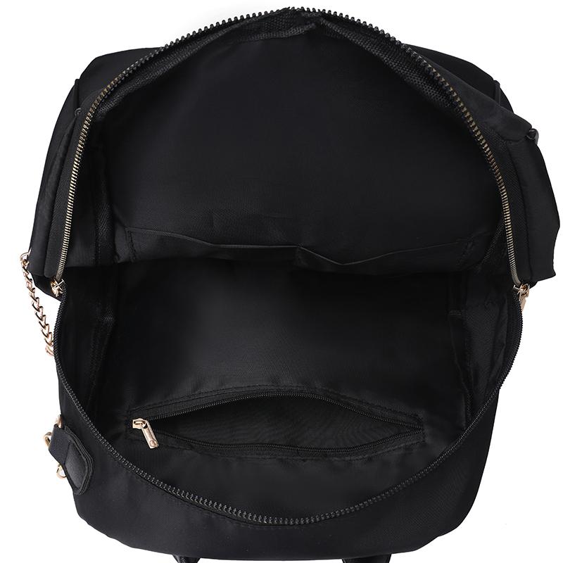 Женский однотонный рюкзак для путешествий с цепочками — фото 10