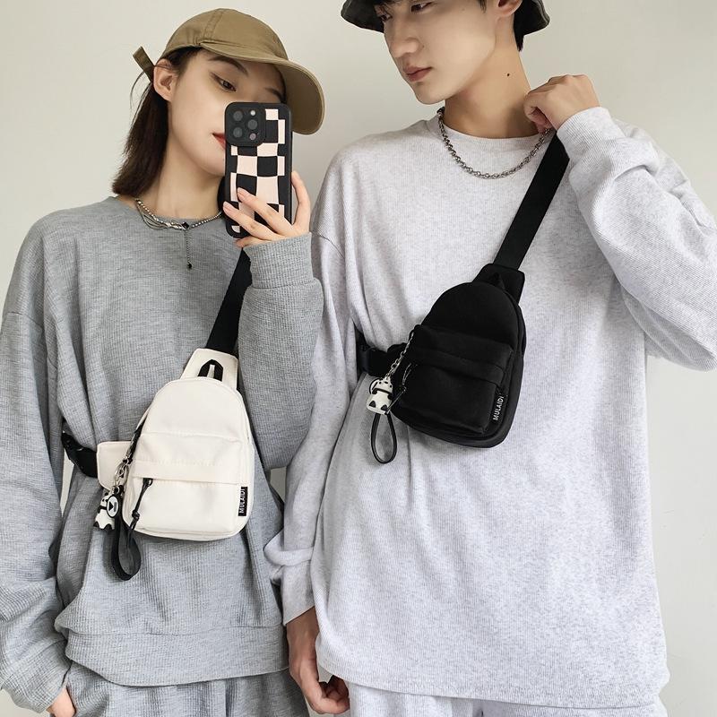 Breast bag women's trend small satchel personalized fashion brand messenger bag boys casual mini mobile phone bag