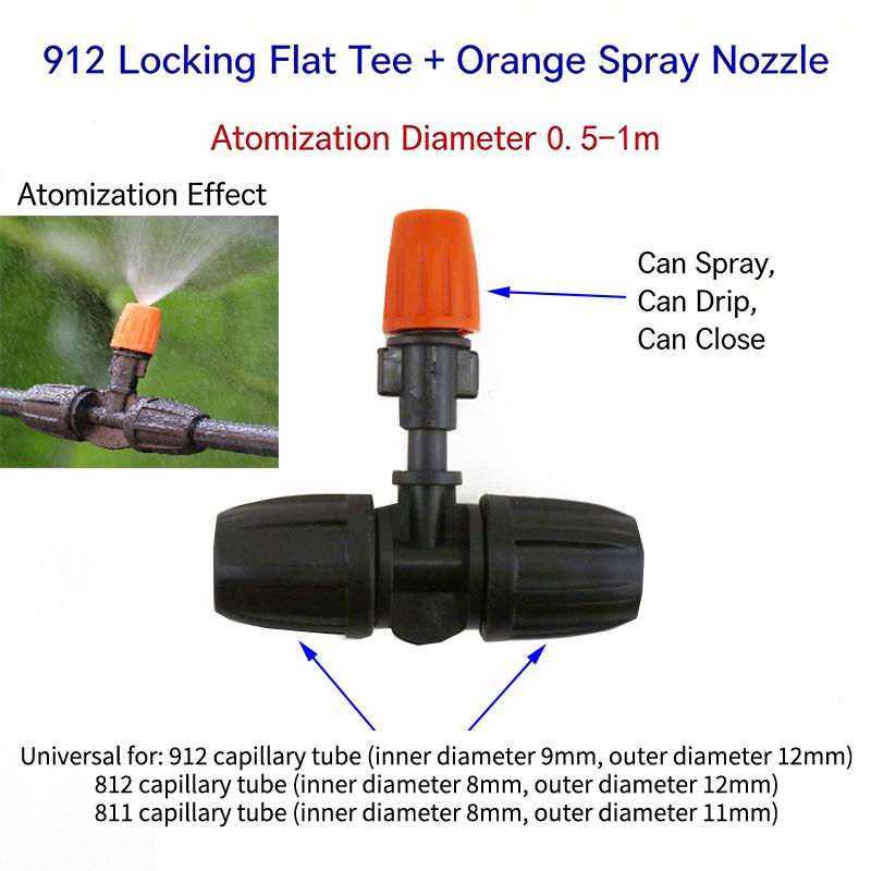 Hanging Misting Nozzle Fog Nozzle Hanging Anti Drip Misting Sprinkler Kits For 8/11 Hoses Mist Water Sprayer