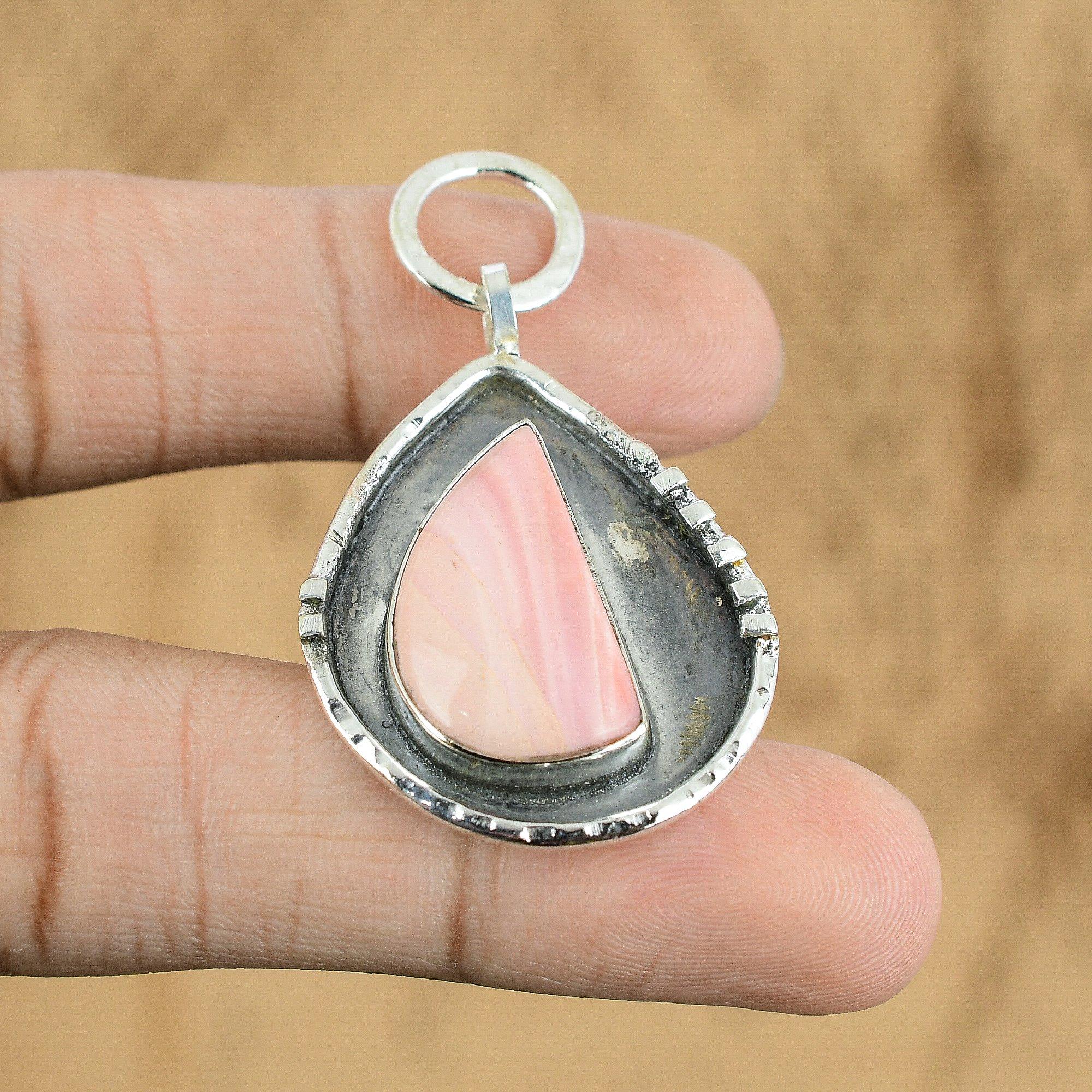 

Wedding Gift For Her 925 Silver Natural Imperial Jasper Gemstone Pendant