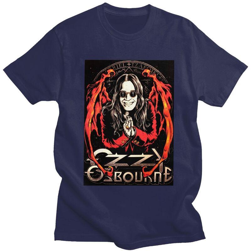 Custom Classic Heavy Metal Rock Ozzy Osbourne T Shirt Men ShortSleeve Tshirts Casual Tee Pure Cotton Oversized Tshirts Gift