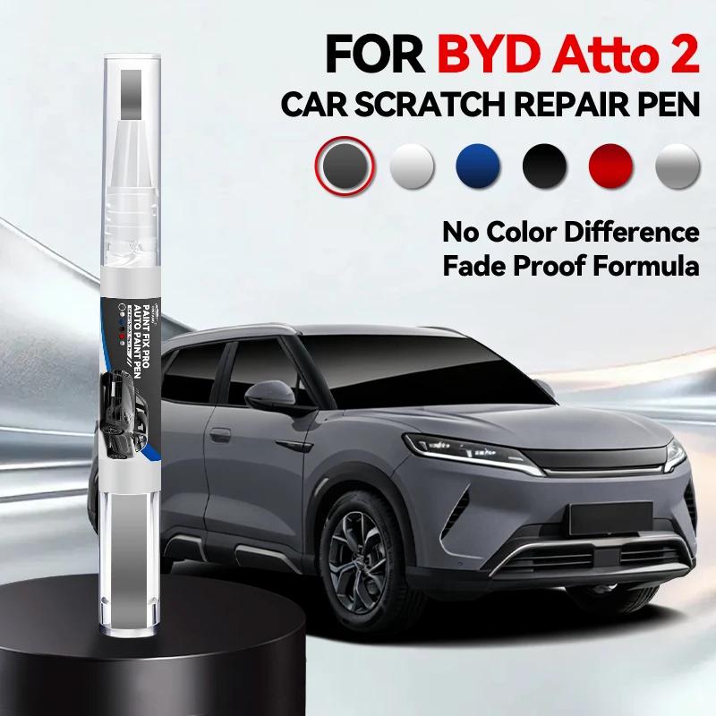 Auto Speziell für BYD ATTO 2 Autolack Reparaturstift Ausbesserungs Kratzerentferner DIY Autozubehör Weiß WAC Grün HCJ Grau Rosa 12